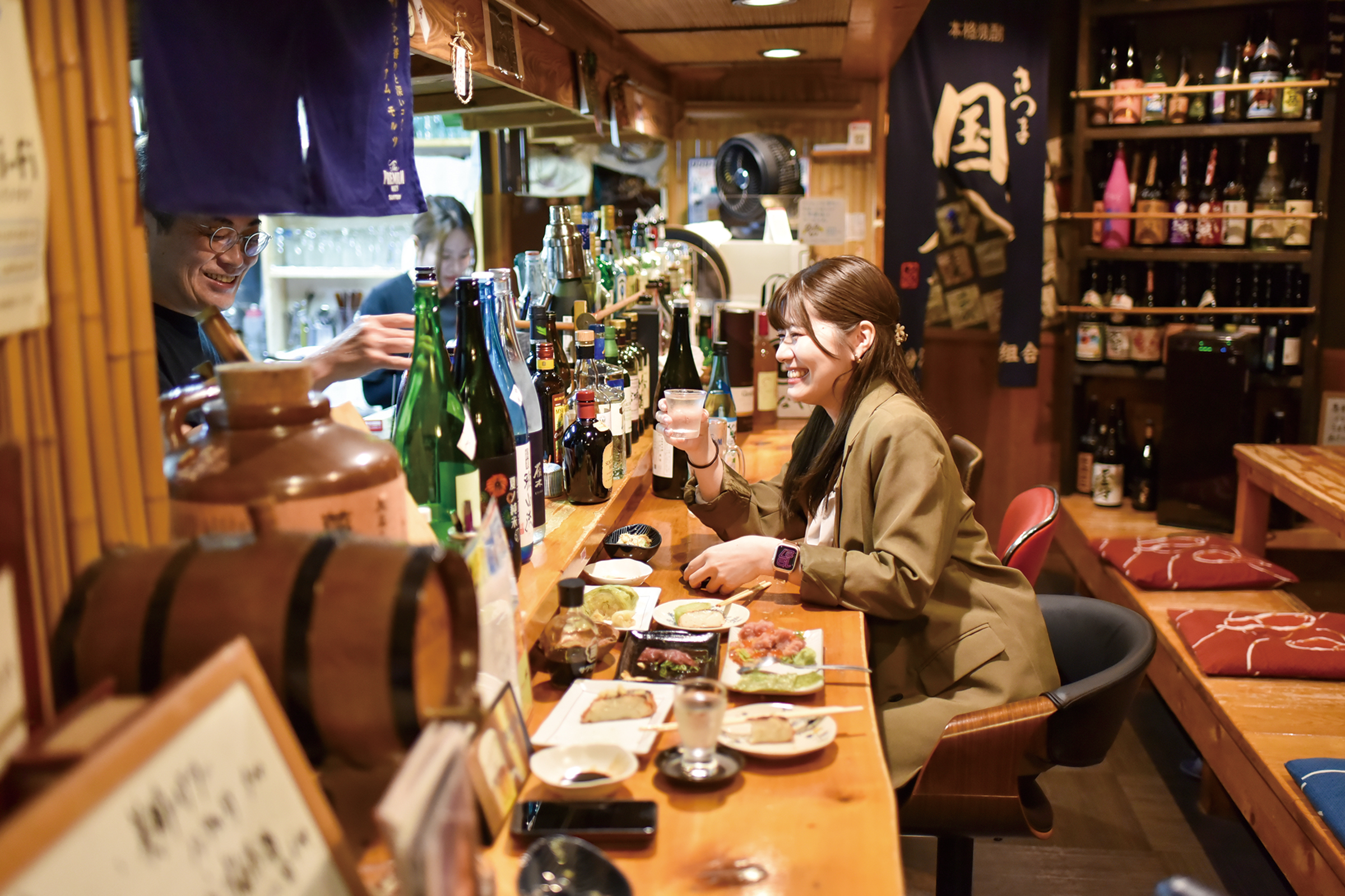 日本酒に焼酎。酒をこよなく愛する店主の営む九州料理とうまい酒の店。
